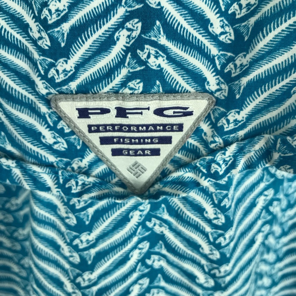 PFG S/S Vented Button Up Fish Bones Fishing Shirt - Picture 5 of 8